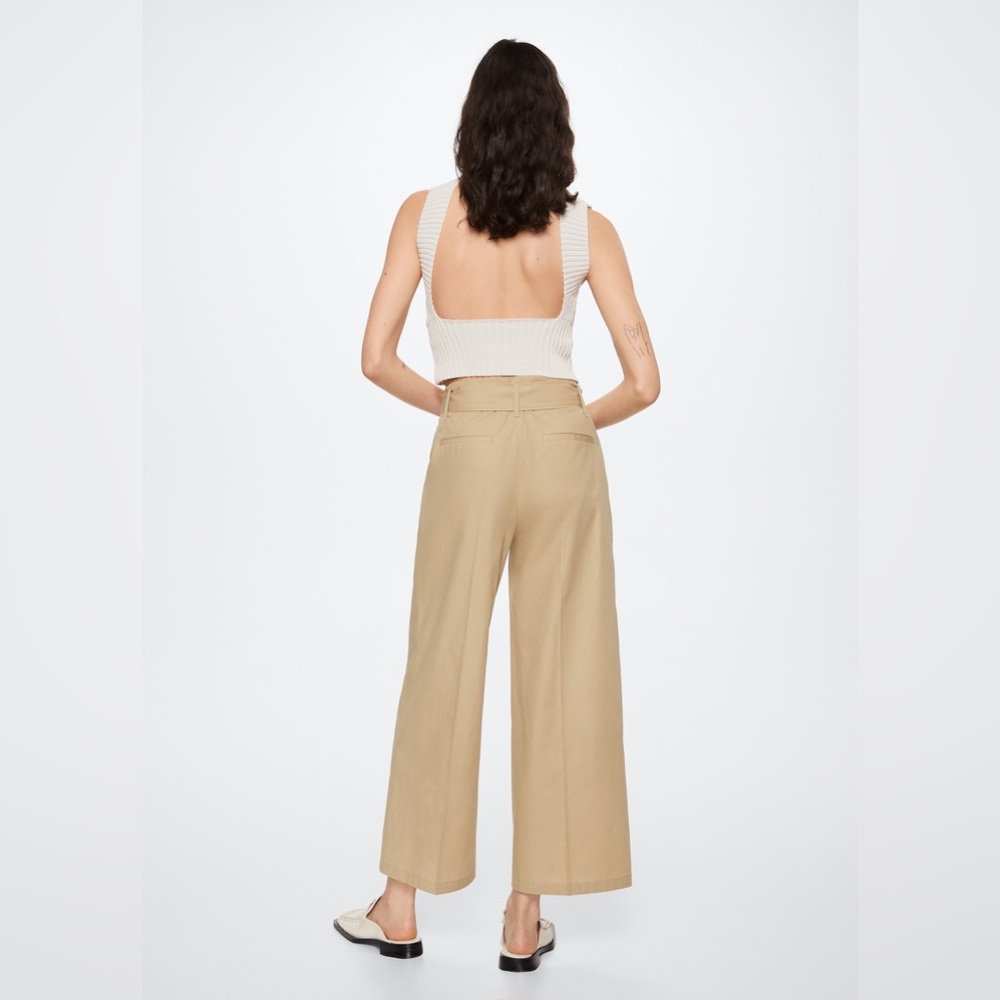 Mango Cotton Pants View 3